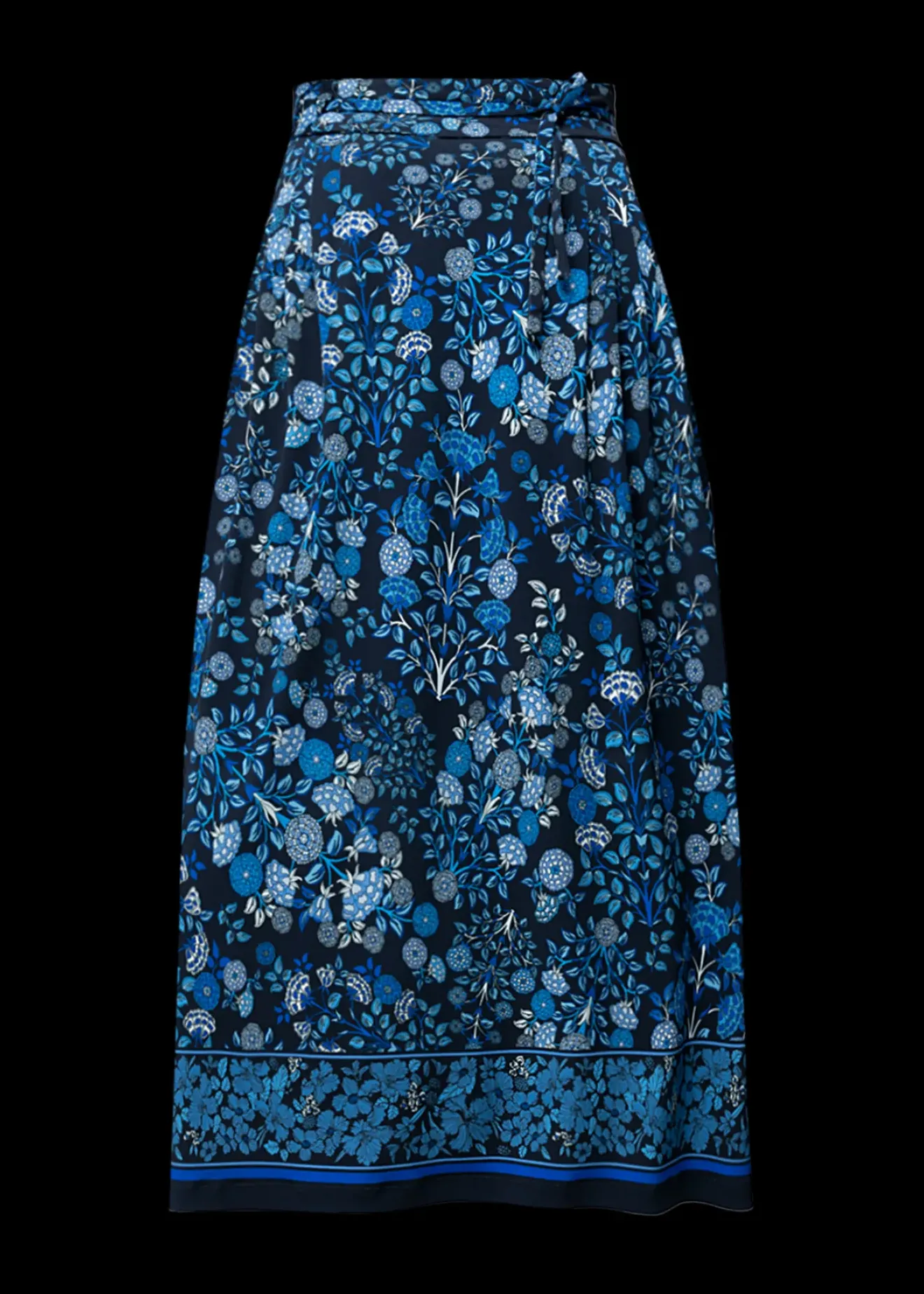 Vanilia Tricot Rok Met Bloemen Lago / Classic Navy / Indigo Clearance
