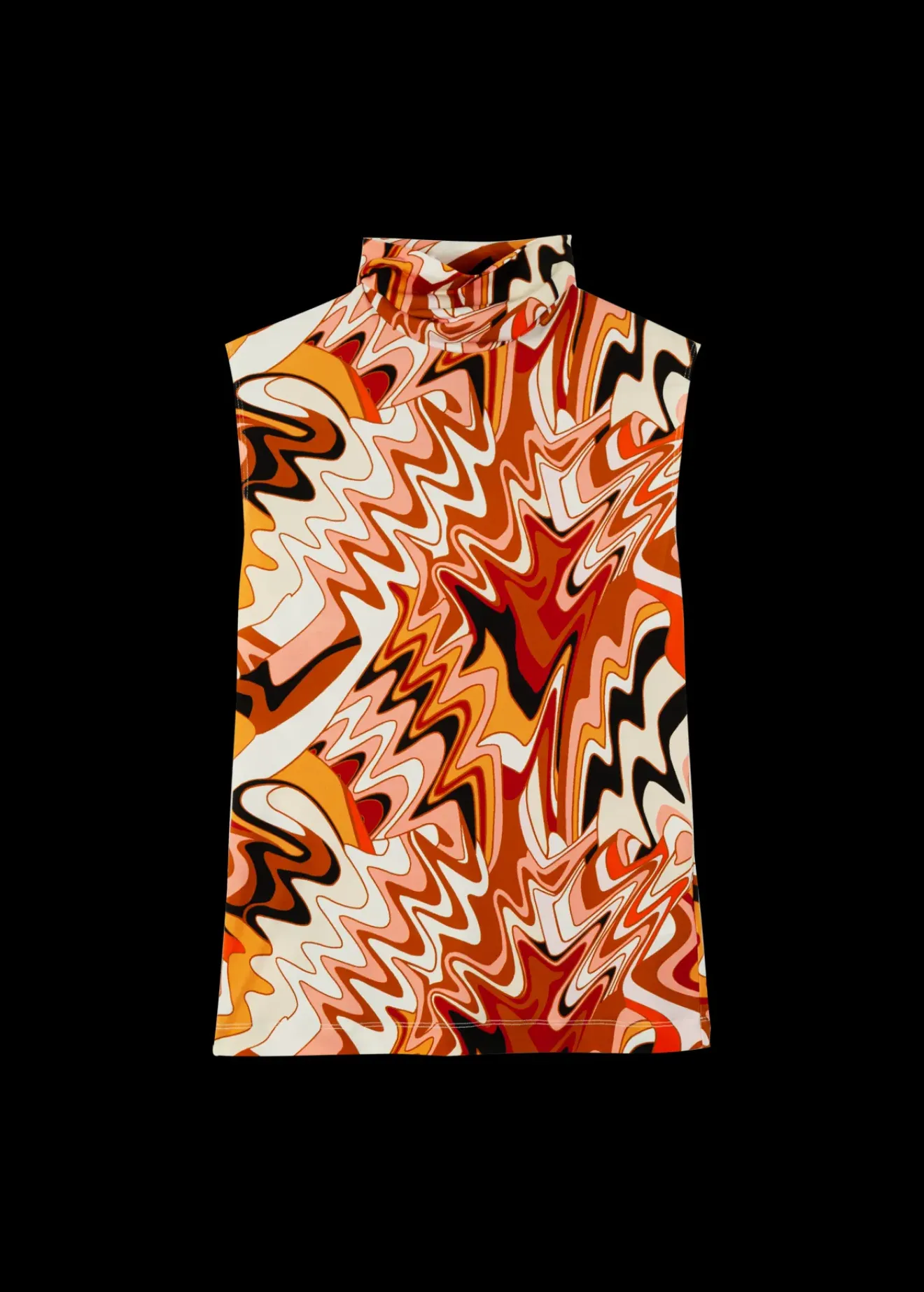 Vanilia Tricot Swirl Top Met Col Leather Brown / Light Pink Sale