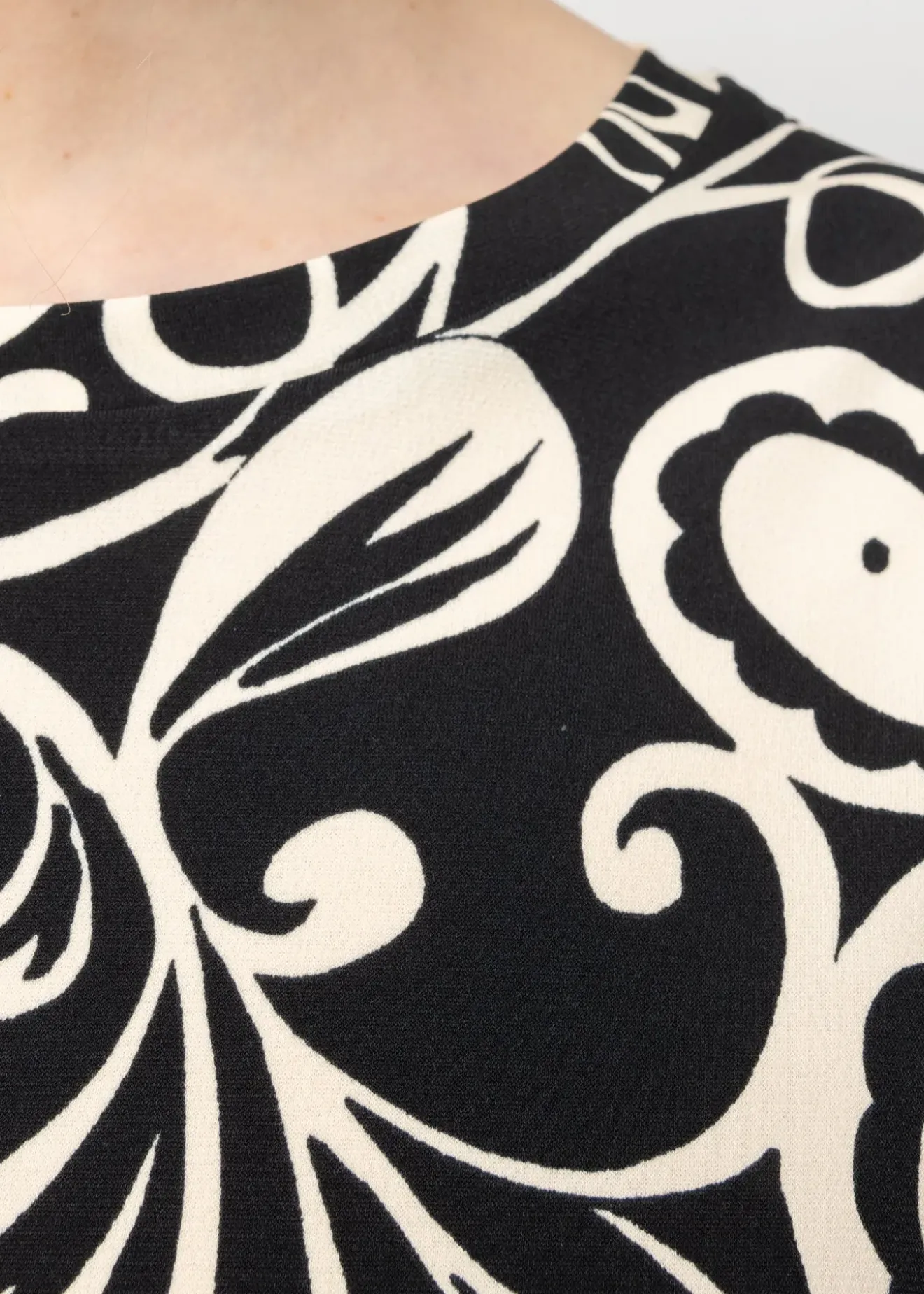 Vanilia Tricot Top Met Bloemenprint Antique Cotton/Black Sale