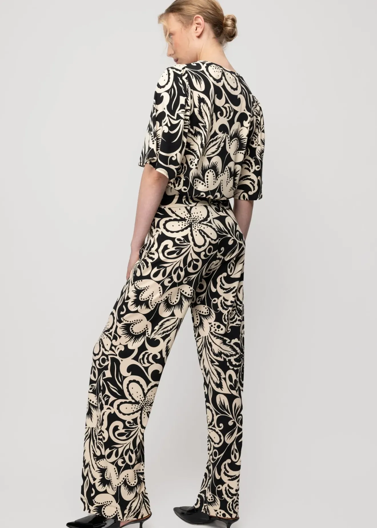 Vanilia Tricot Top Met Bloemenprint Antique Cotton/Black Sale