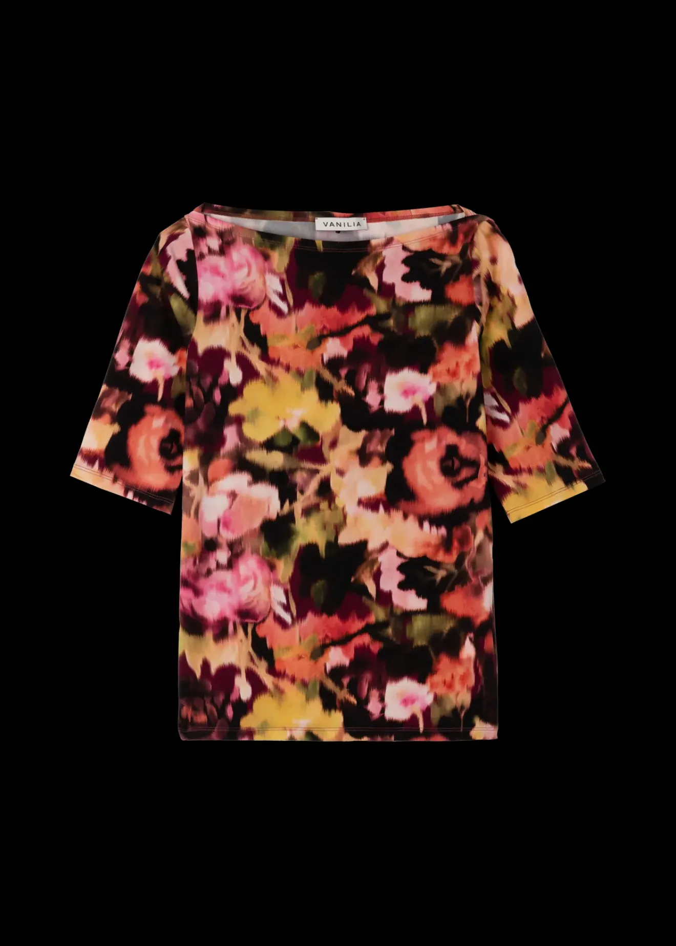 Vanilia Tricot Top Met Print Coral/Cedar/Black Sale