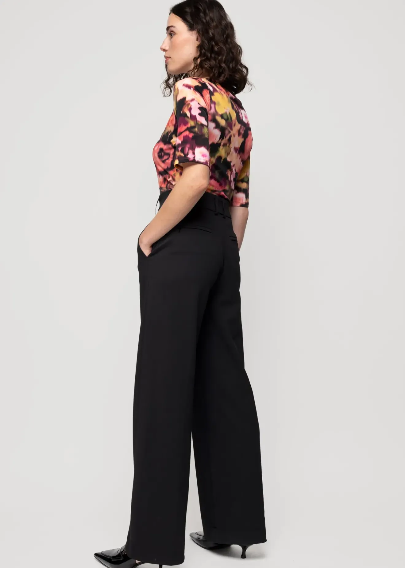 Vanilia Tricot Top Met Print Coral/Cedar/Black Sale