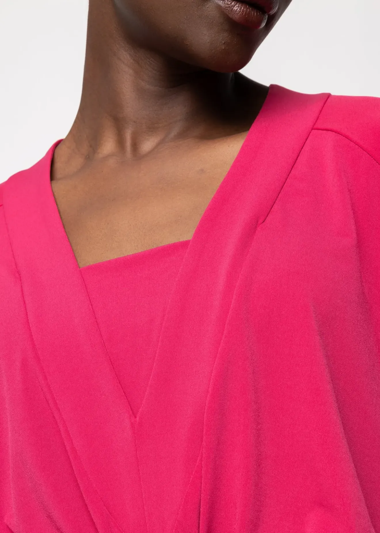 Vanilia Tricot Top Met V-Hals Sangria Clearance