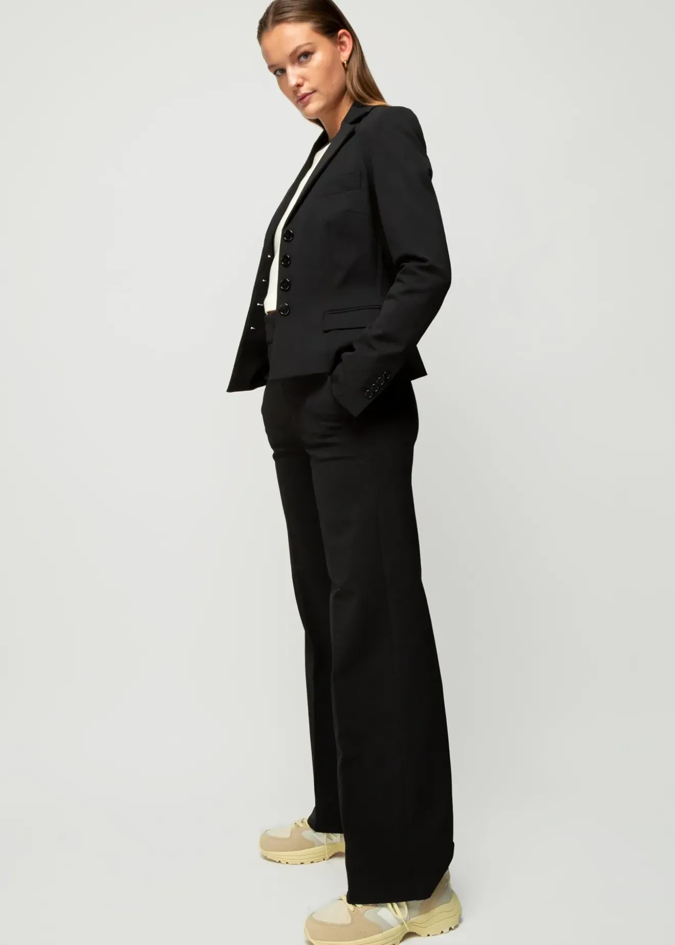 Vanilia Twill High Tech Blazer Zwart Discount