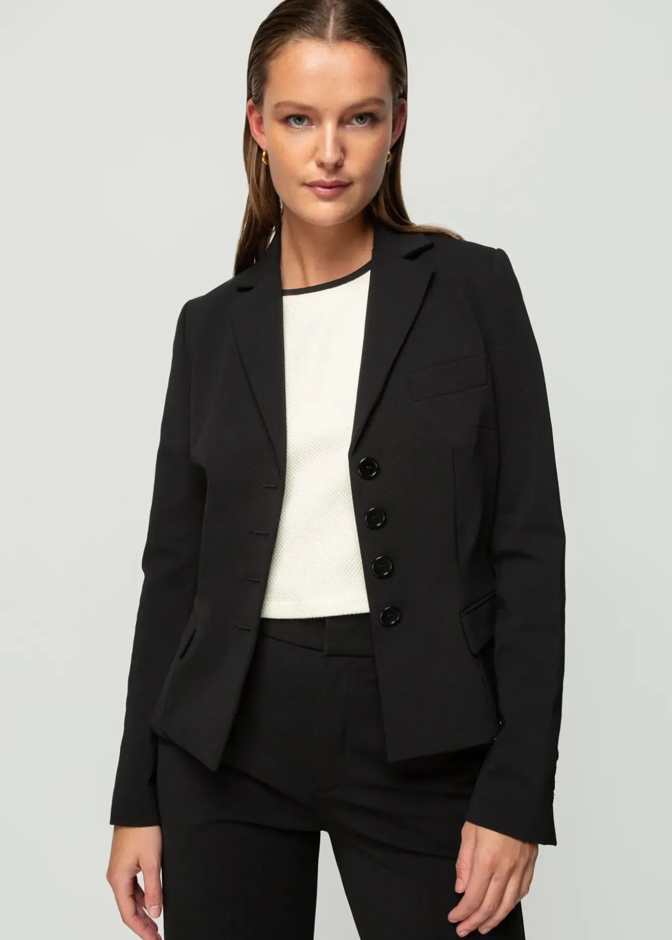 Vanilia Twill High Tech Blazer Zwart Discount