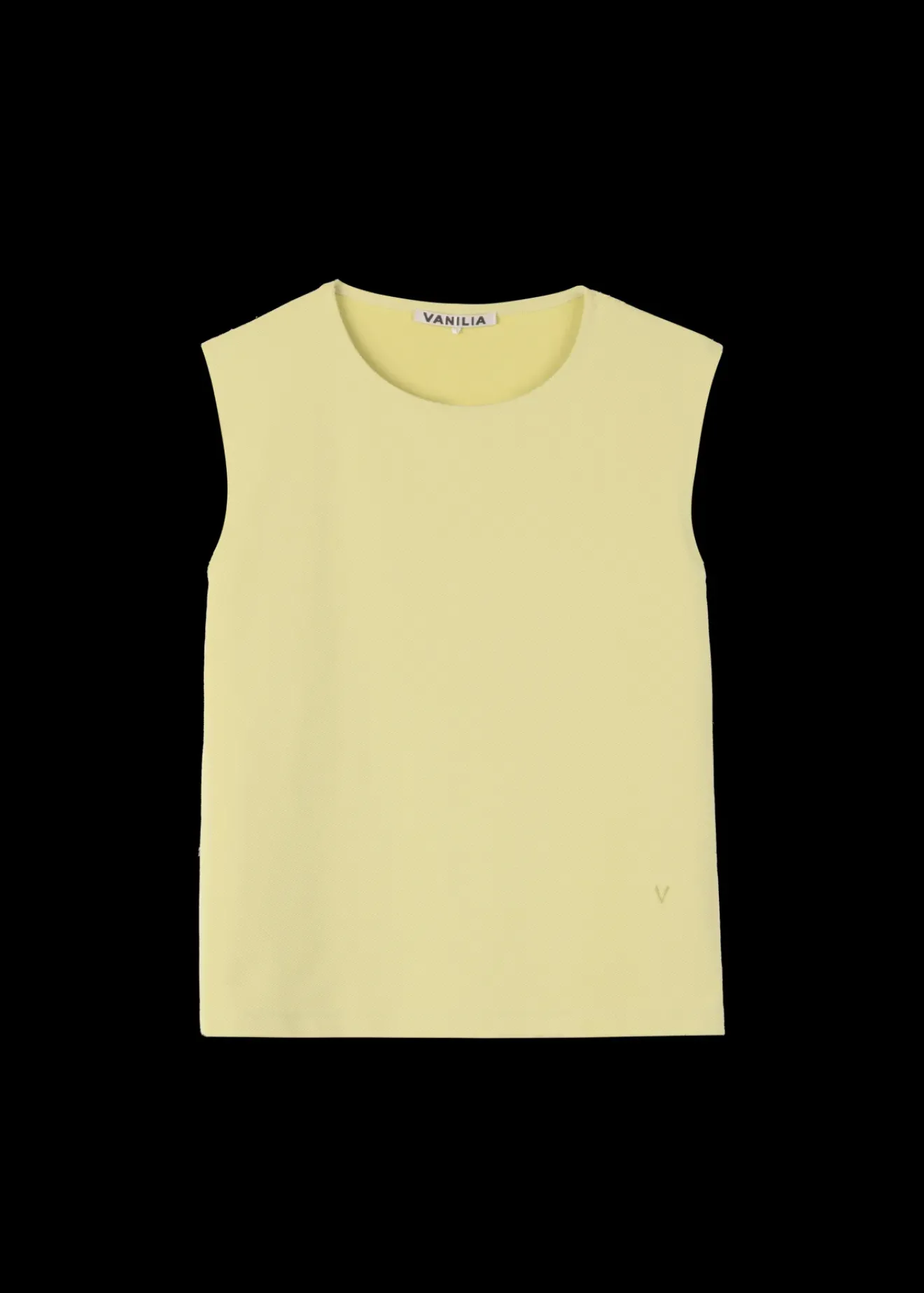 Vanilia Twill Mouwloze Top Linde Best