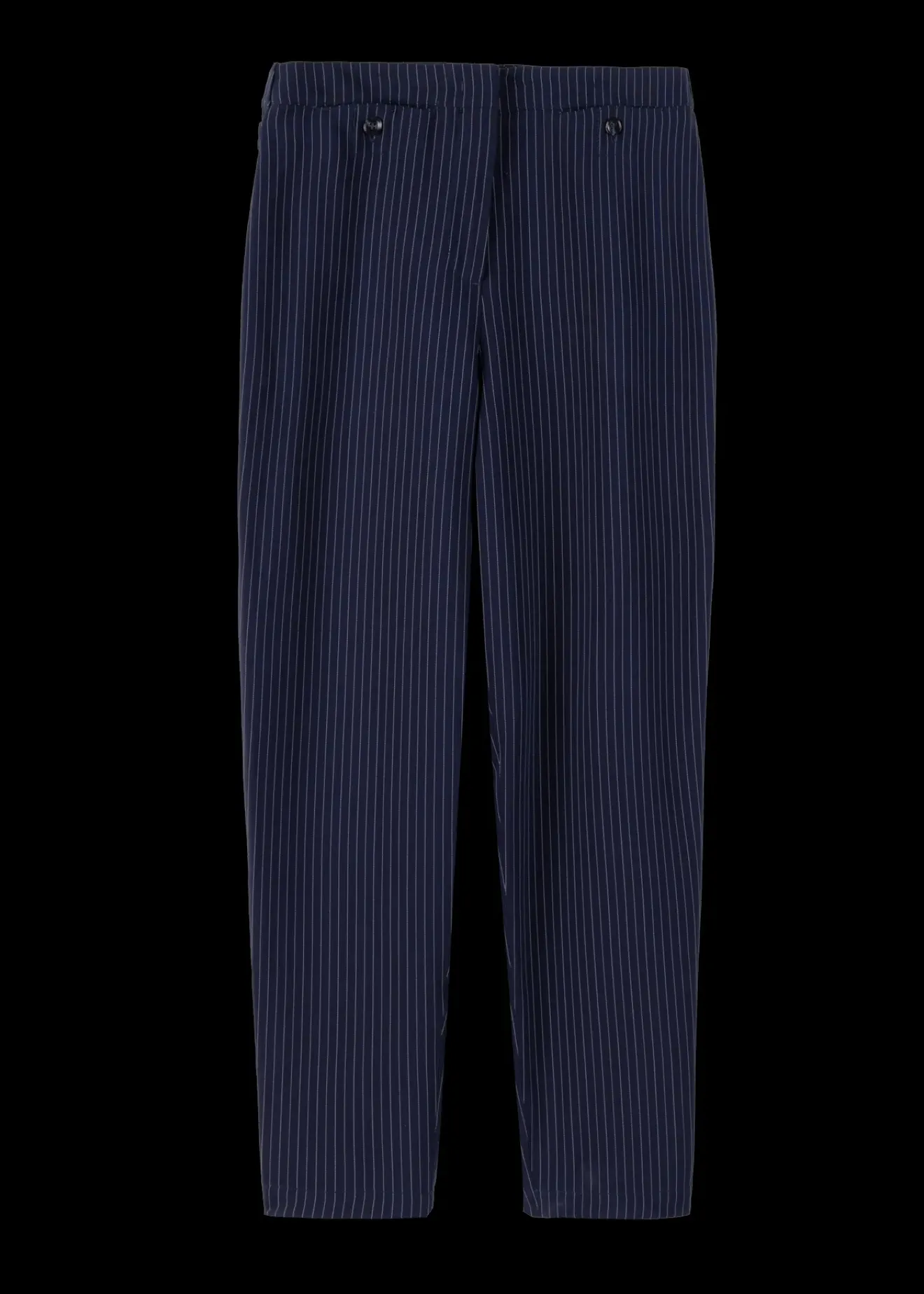 Vanilia Viscose Chino Pin Stripe Classic Navy Clearance