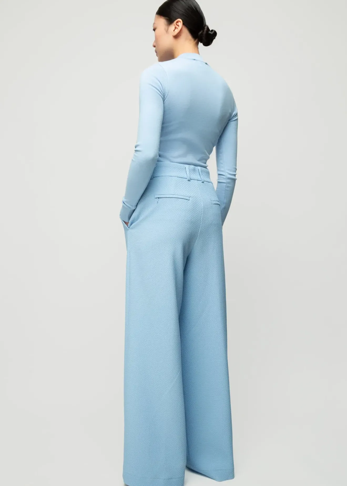 Vanilia Viscose Gebreide Trui Frost Blue Fashion