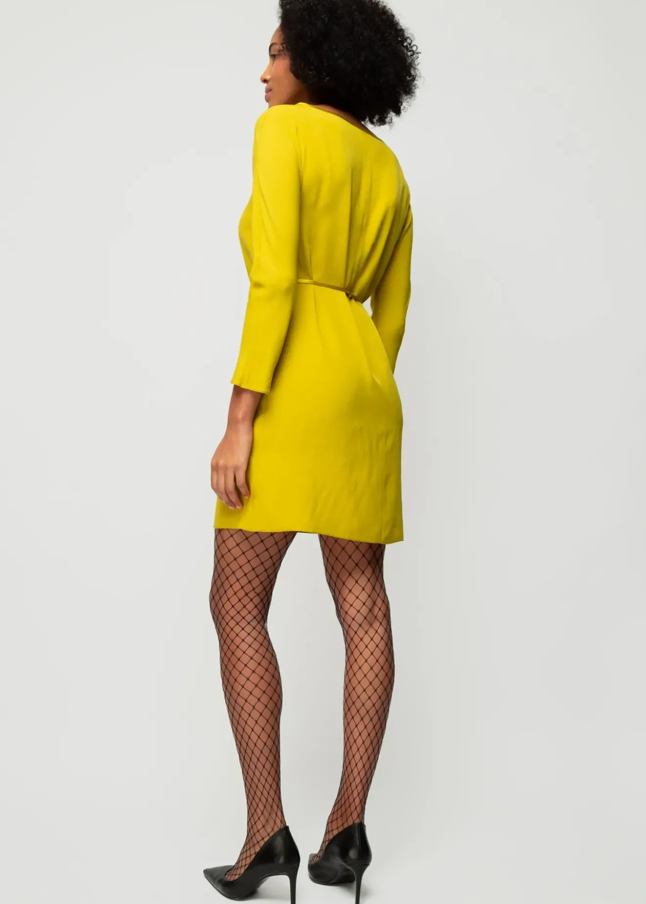 Vanilia Viscose Jurk Golden Lemon Discount