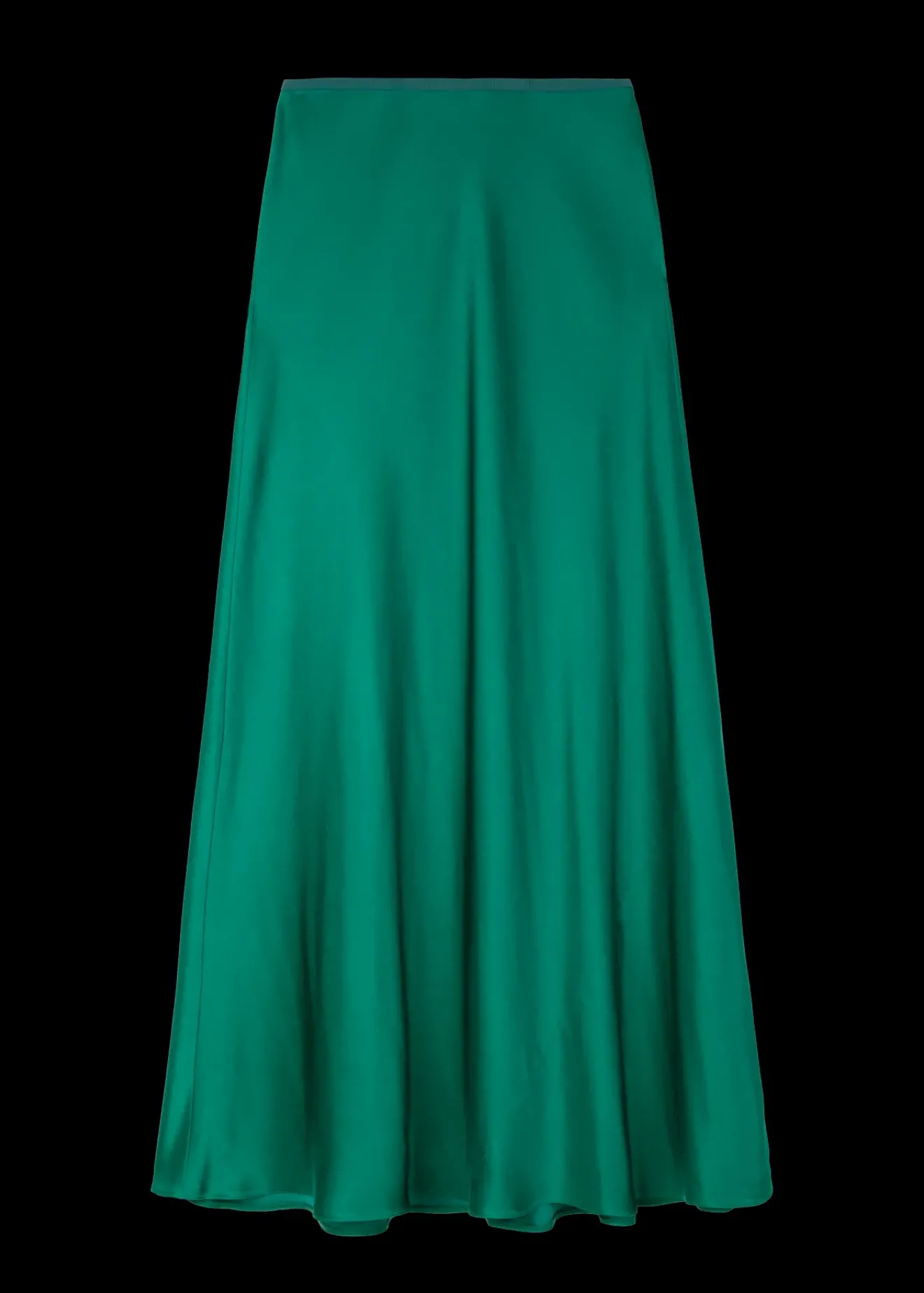 Vanilia Viscose Midi Rok Groen Alpine Clearance