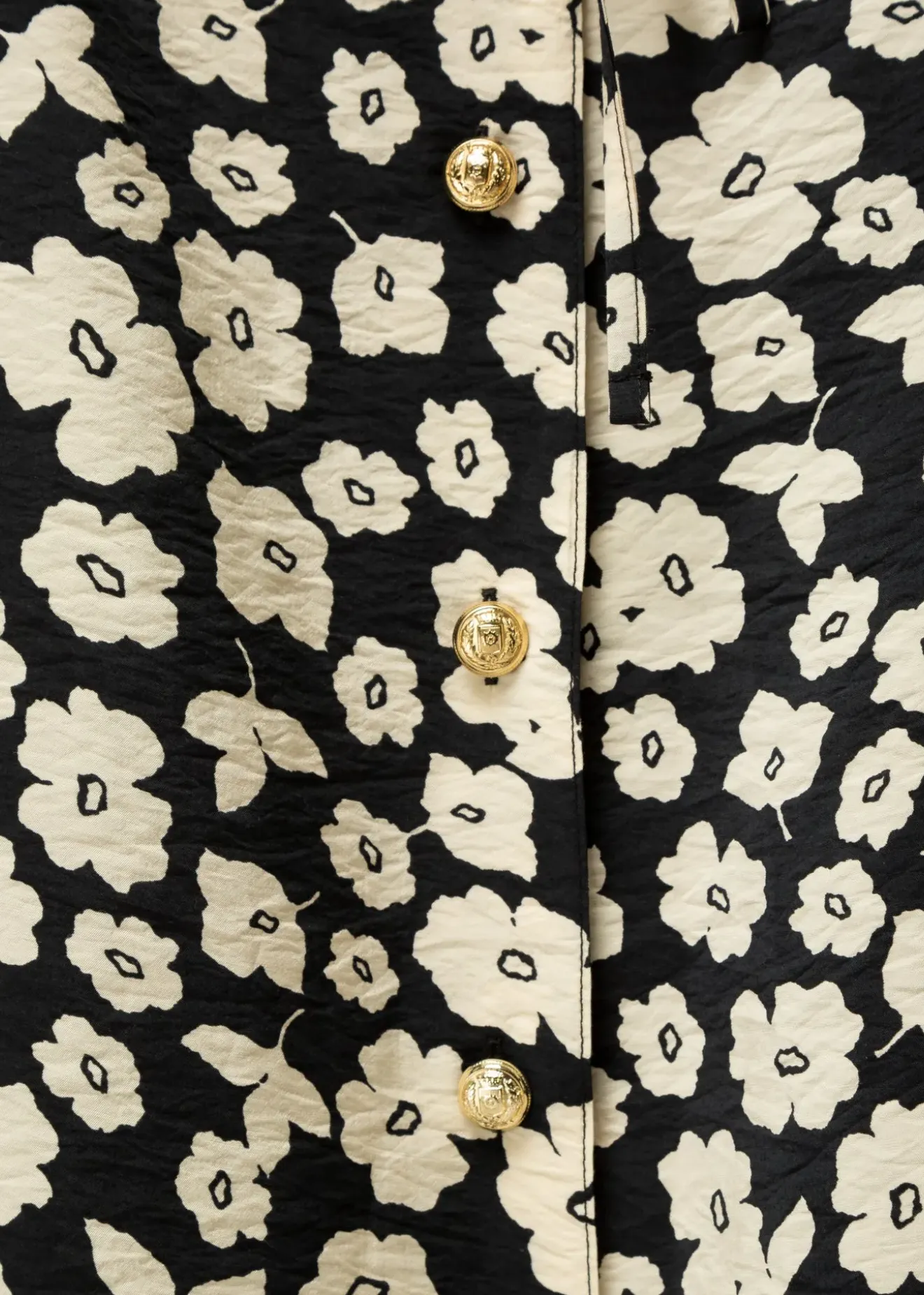 Vanilia Viscose Midi Rok Met Bloemenprint Black/Warm Ecru Online