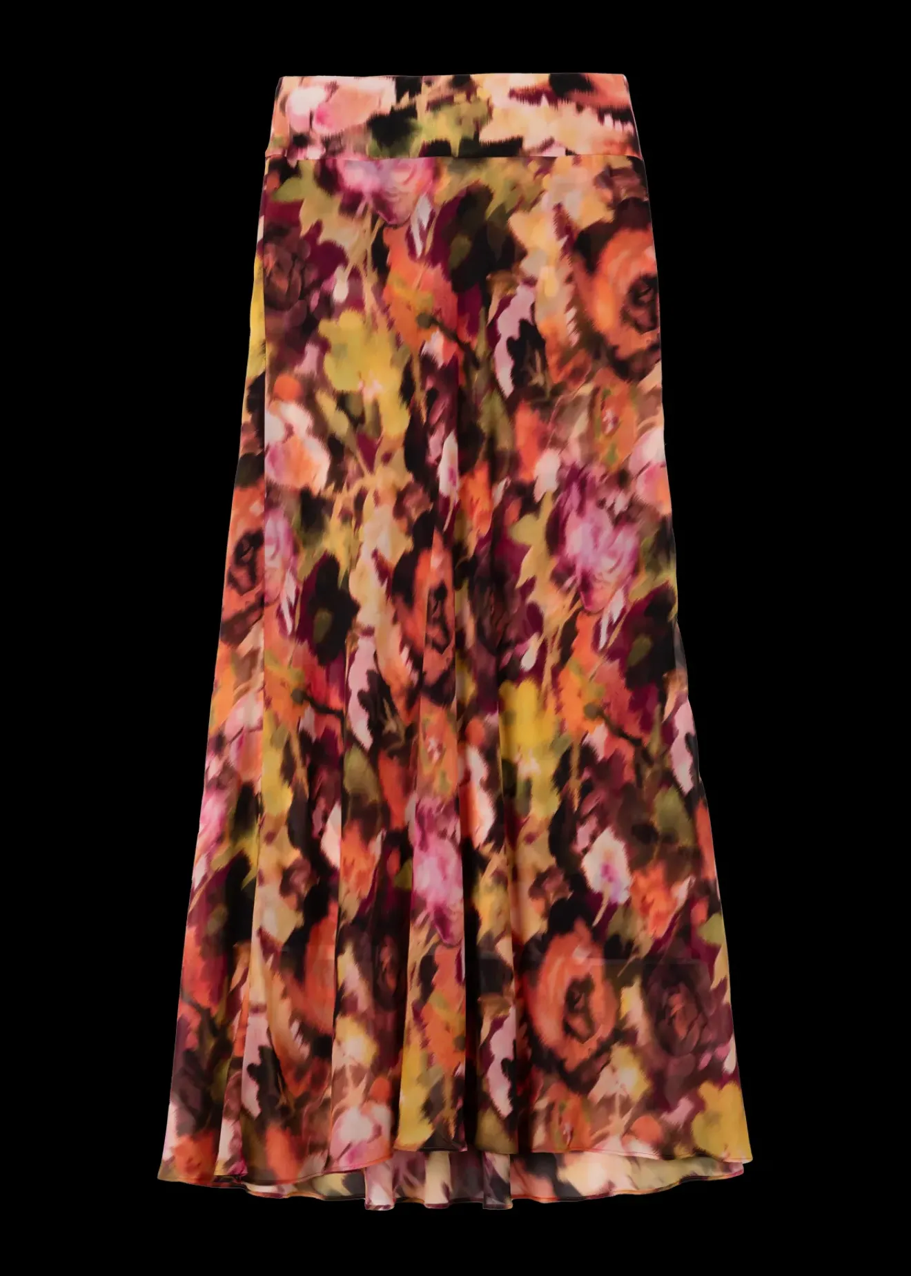 Vanilia Viscose Midi Rok Met Print Coral/Cedar/Black Best