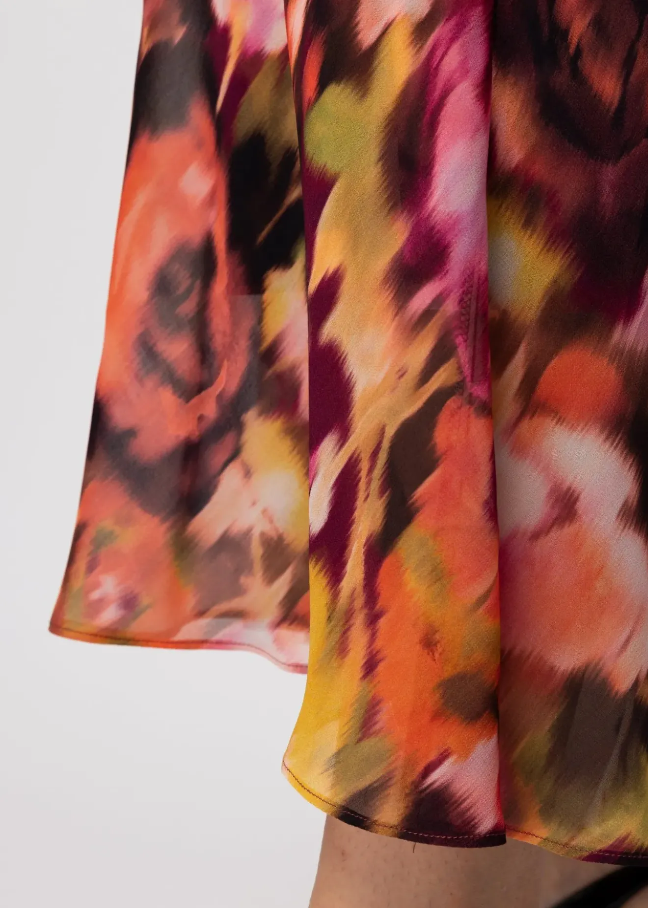 Vanilia Viscose Midi Rok Met Print Coral/Cedar/Black Best