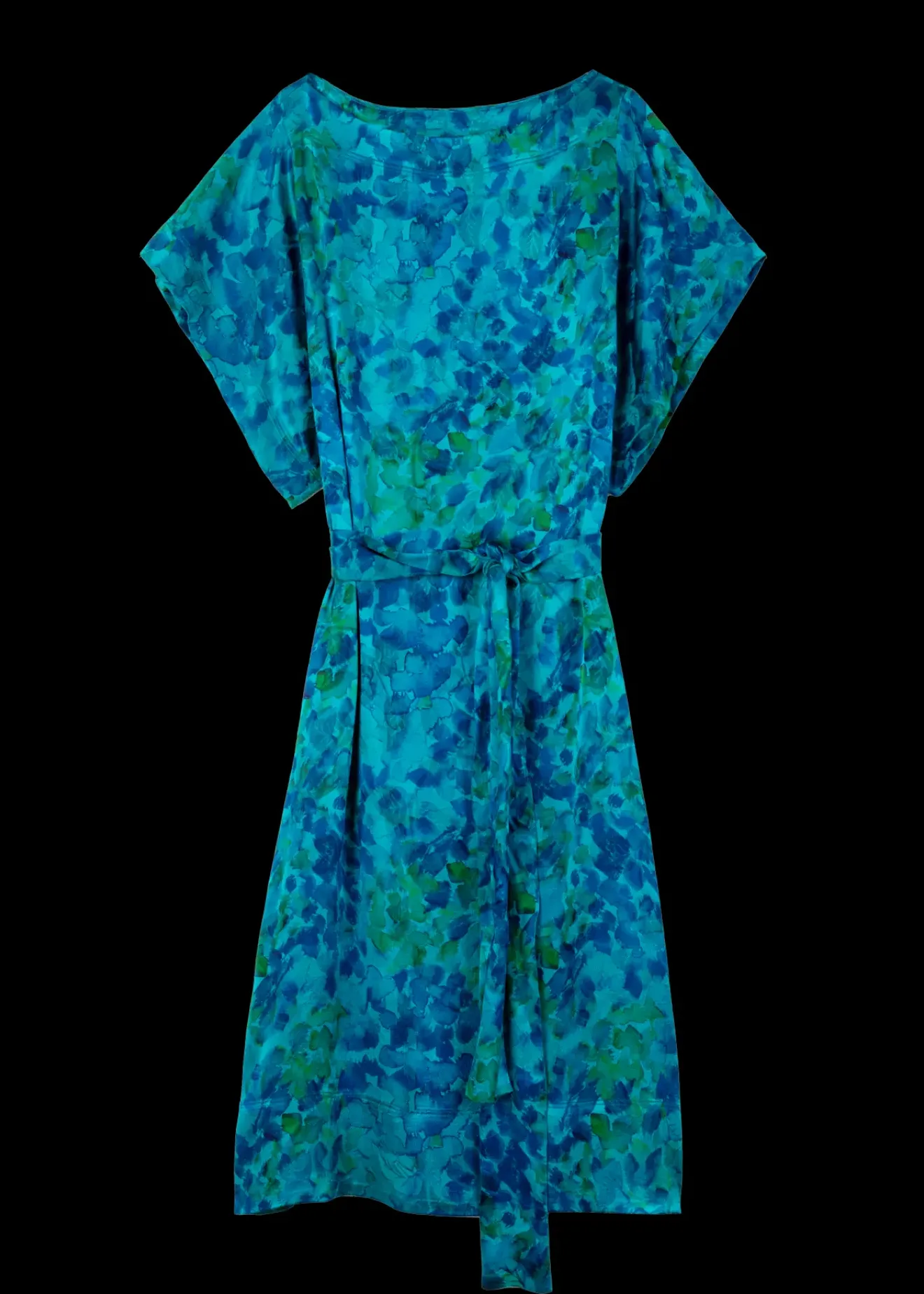 Vanilia Viscose Mini Jurk Blauw / Groen Best