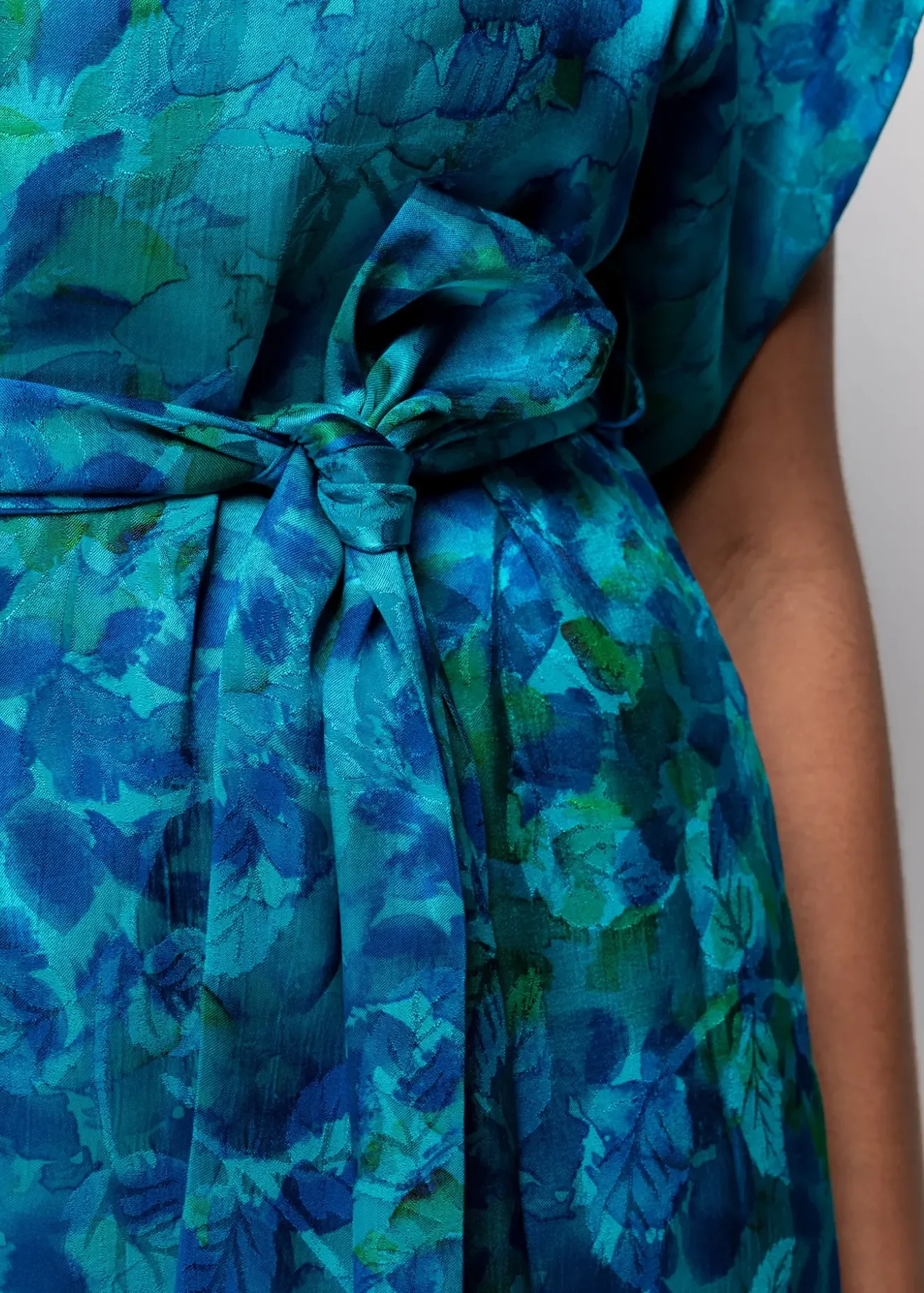 Vanilia Viscose Mini Jurk Blauw / Groen Best