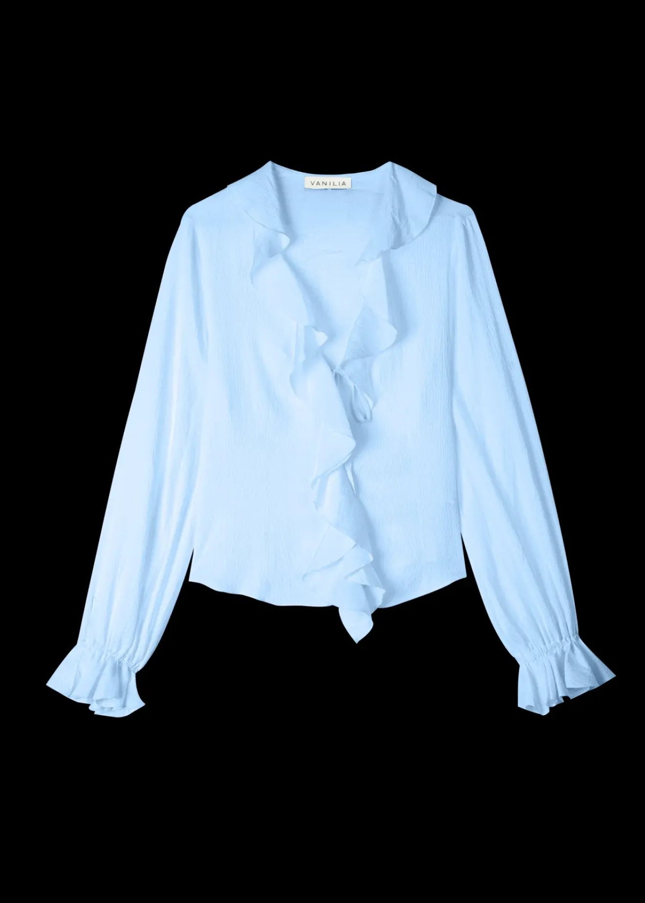 Vanilia Viscose Ruffle Blouse Lago New