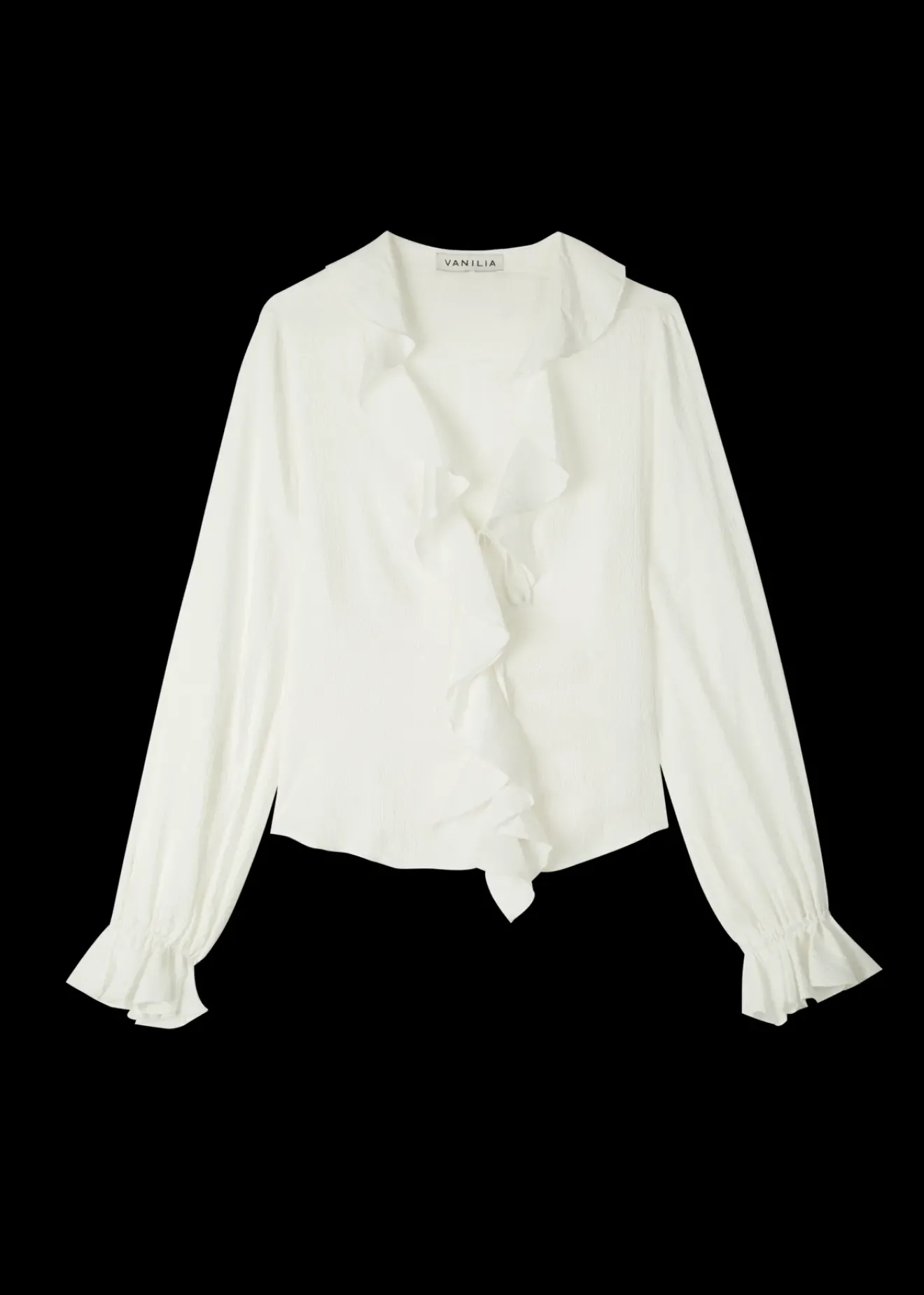 Vanilia Viscose Ruffle Blouse Ecru Best