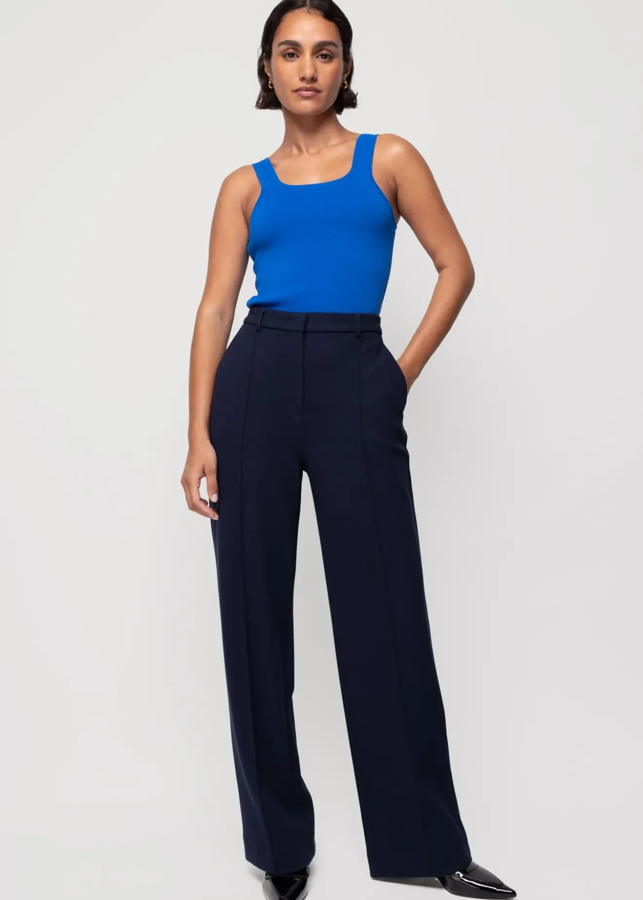 Vanilia Viscose Singlet Deep Indigo Best