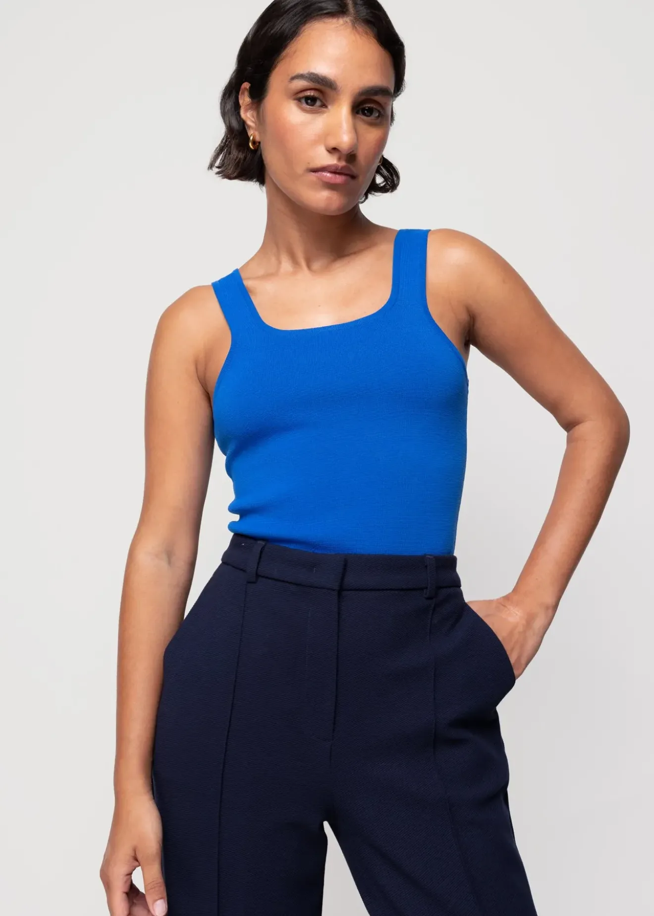 Vanilia Viscose Singlet Deep Indigo Best