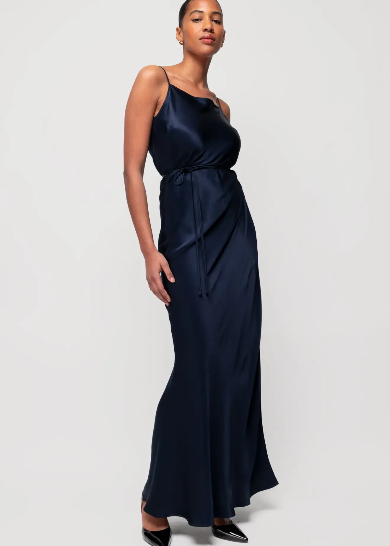 Vanilia Viscose Slip Dress Classic Navy Sale