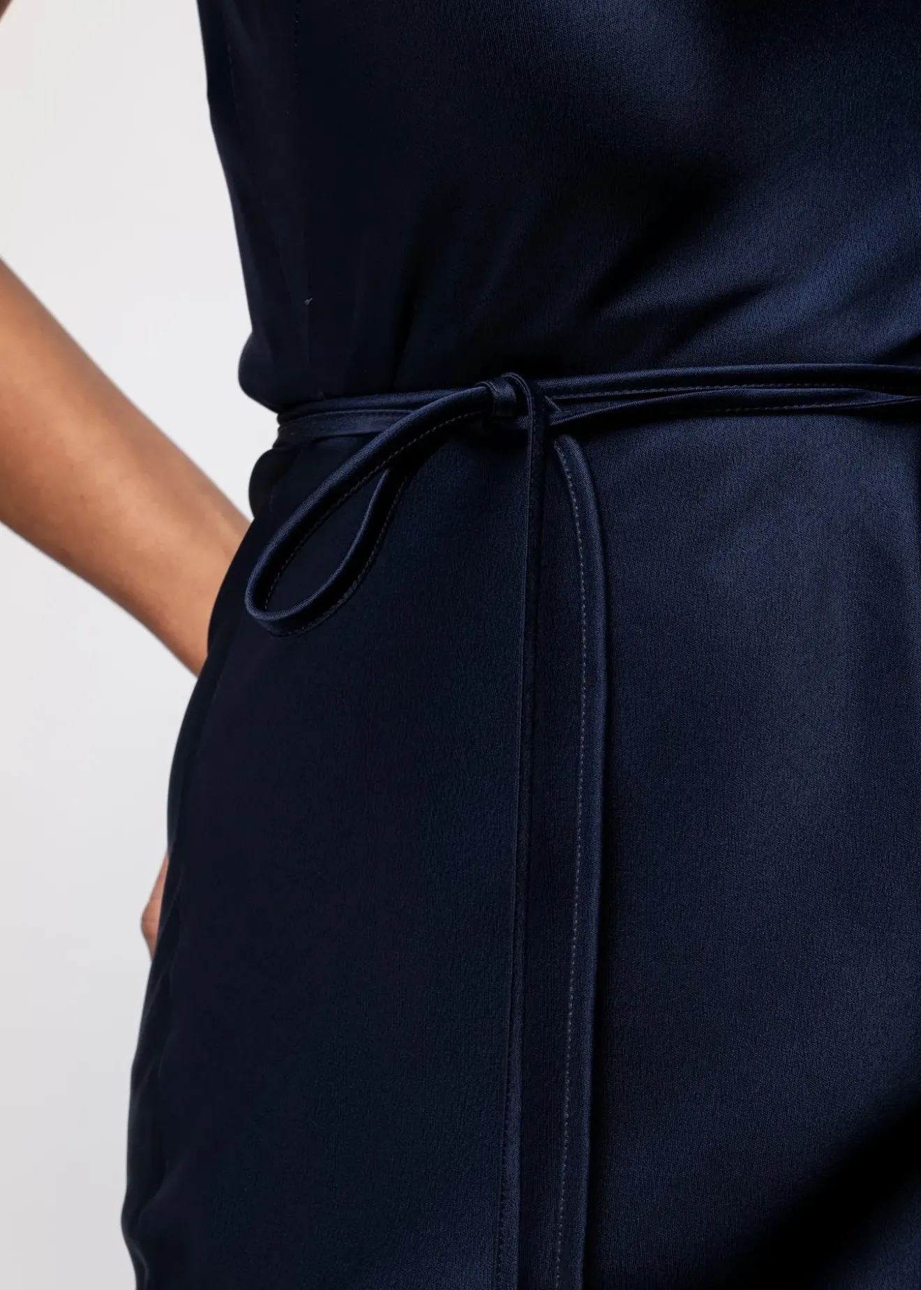 Vanilia Viscose Slip Dress Classic Navy Sale