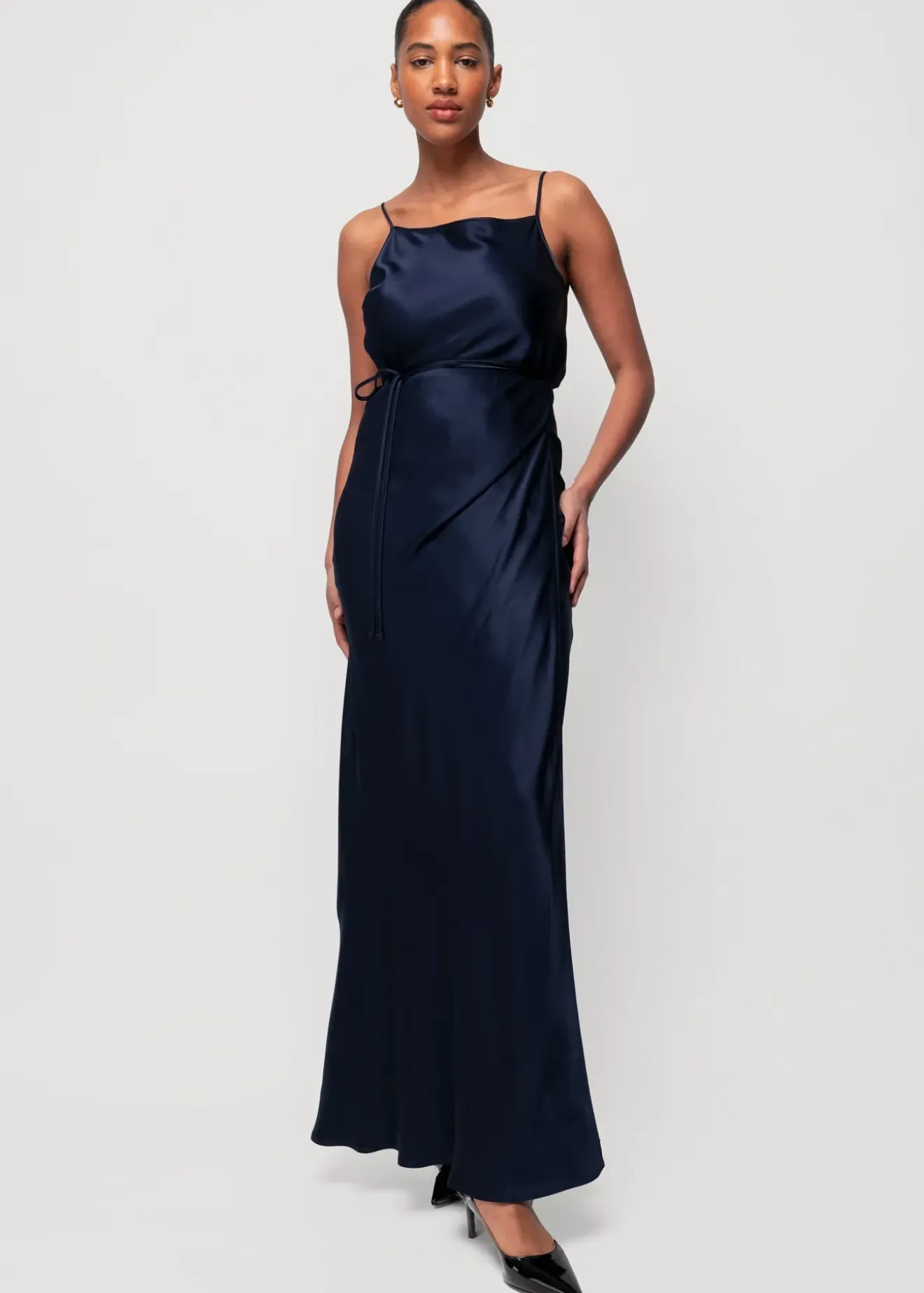 Vanilia Viscose Slip Dress Classic Navy Sale