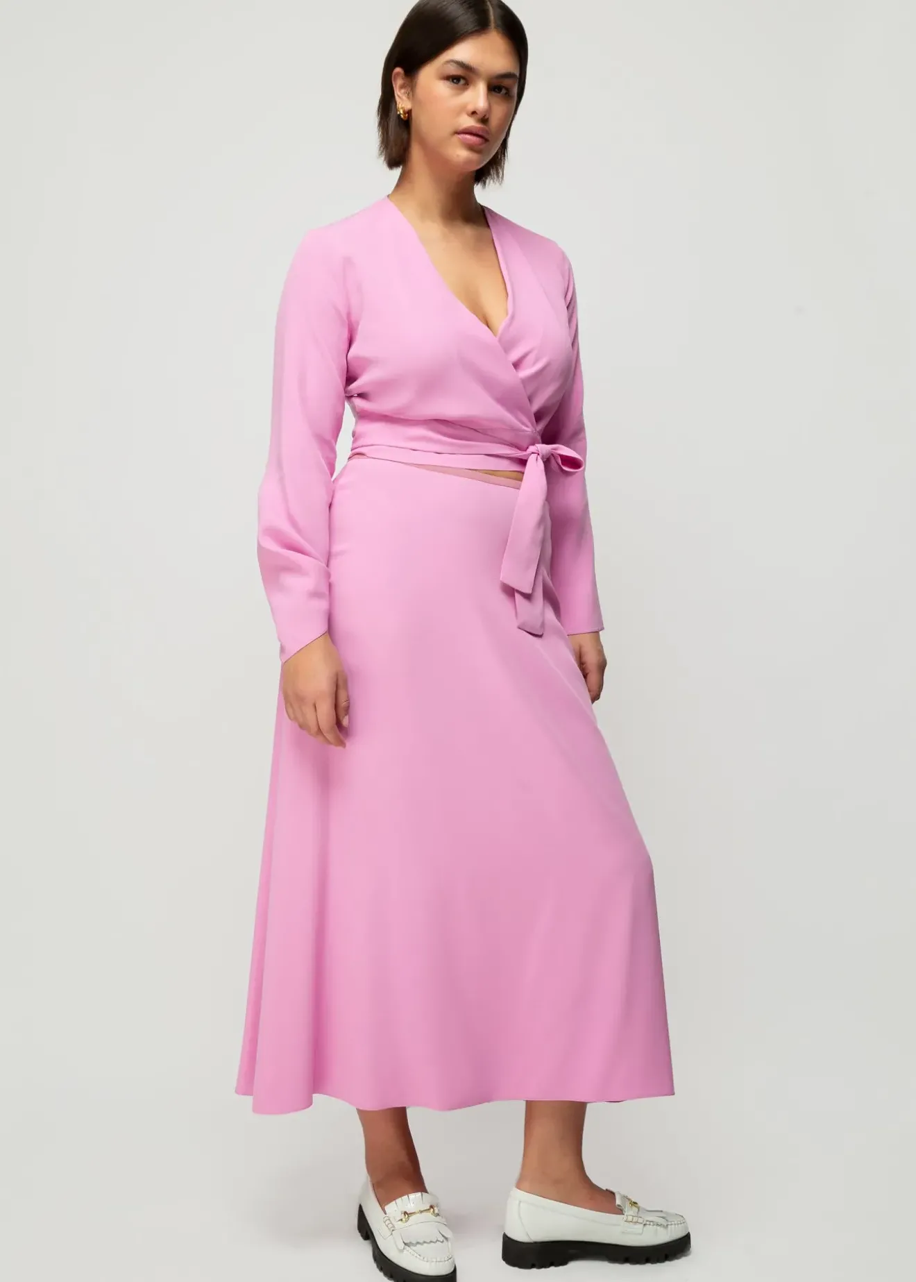 Vanilia Viscose Wrap Top Crocus Hot