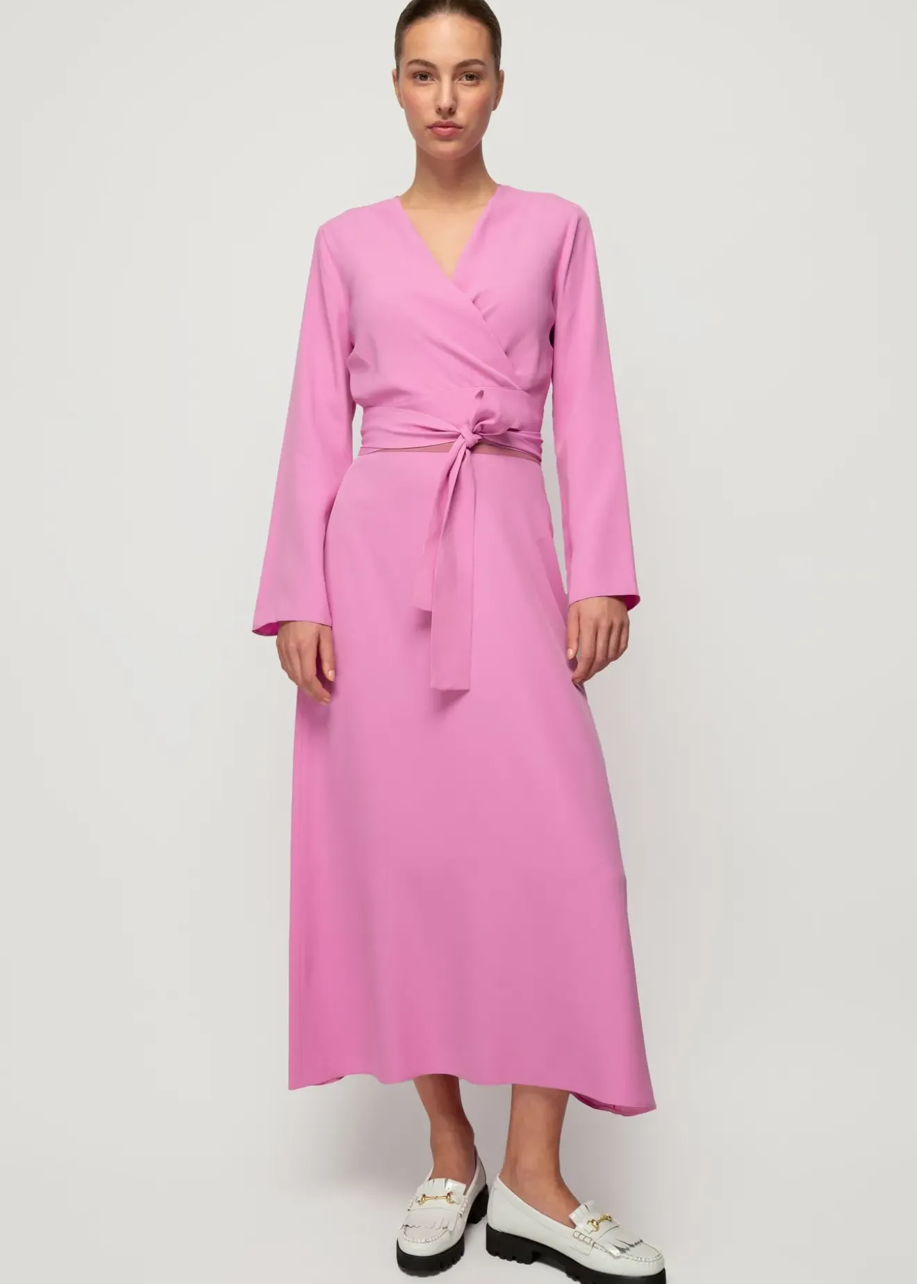 Vanilia Viscose Wrap Top Crocus Hot
