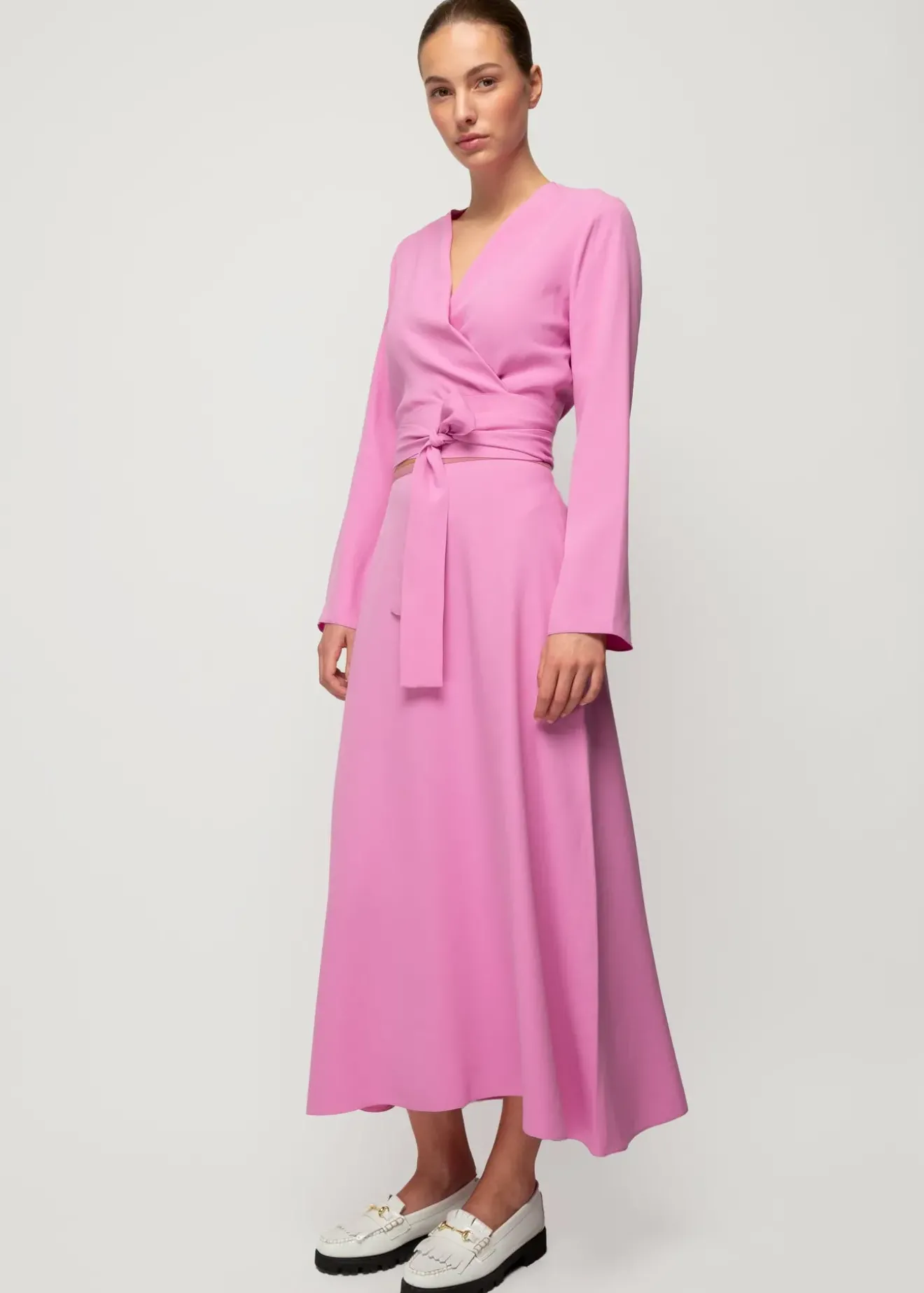 Vanilia Viscose Wrap Top Crocus Hot