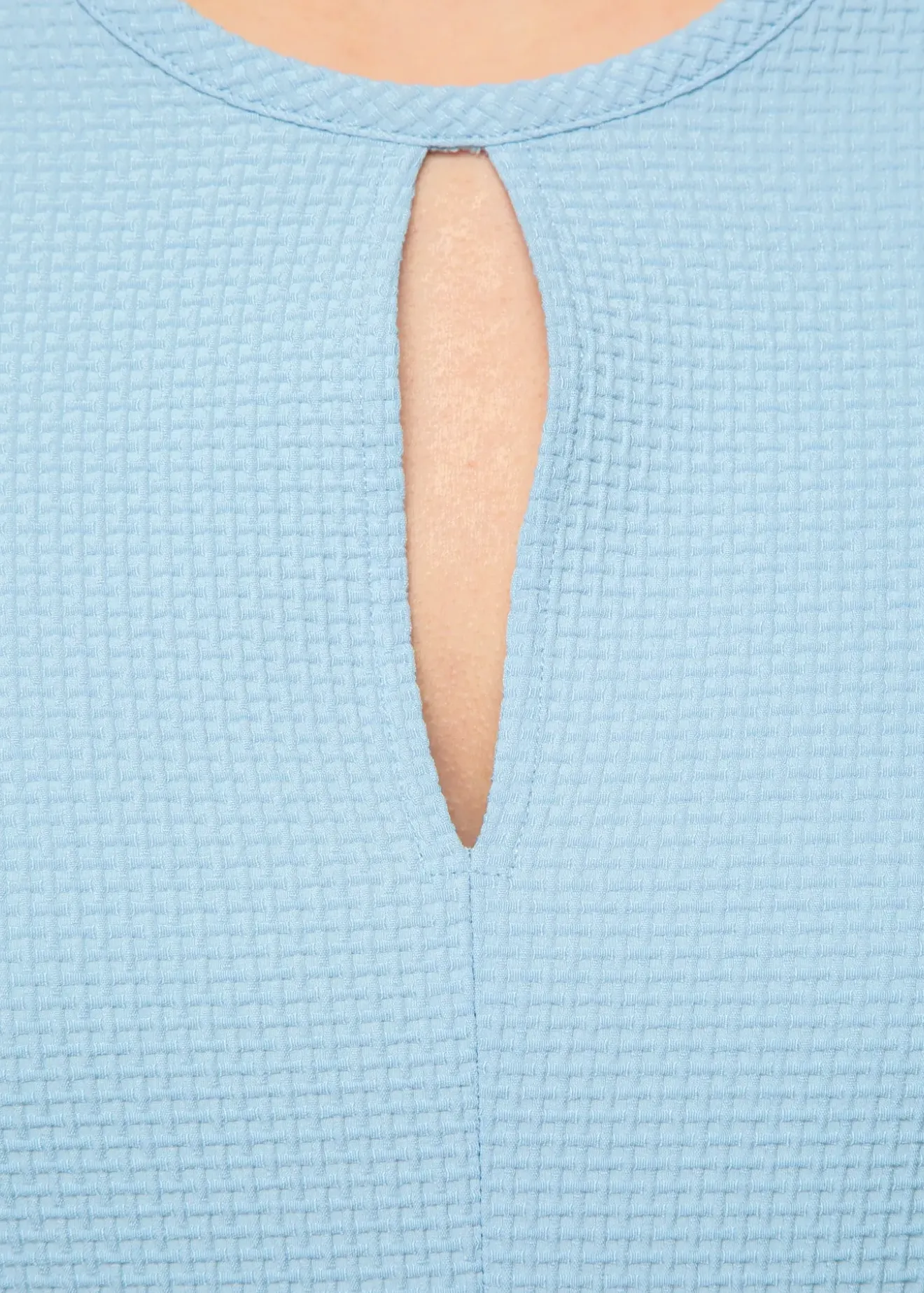 Vanilia Wafel Jurk Met Couture Mouwen Frost Blue Clearance