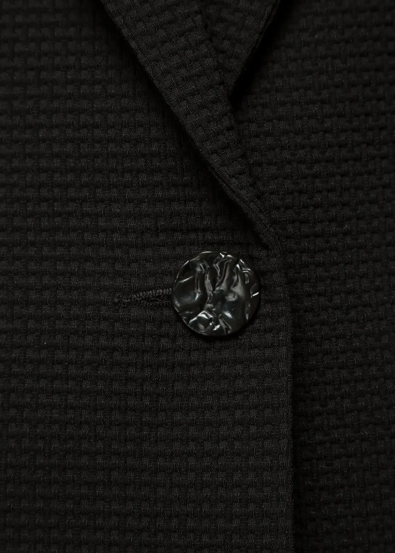 Vanilia Wafel Structuur Blazer Zwart Best