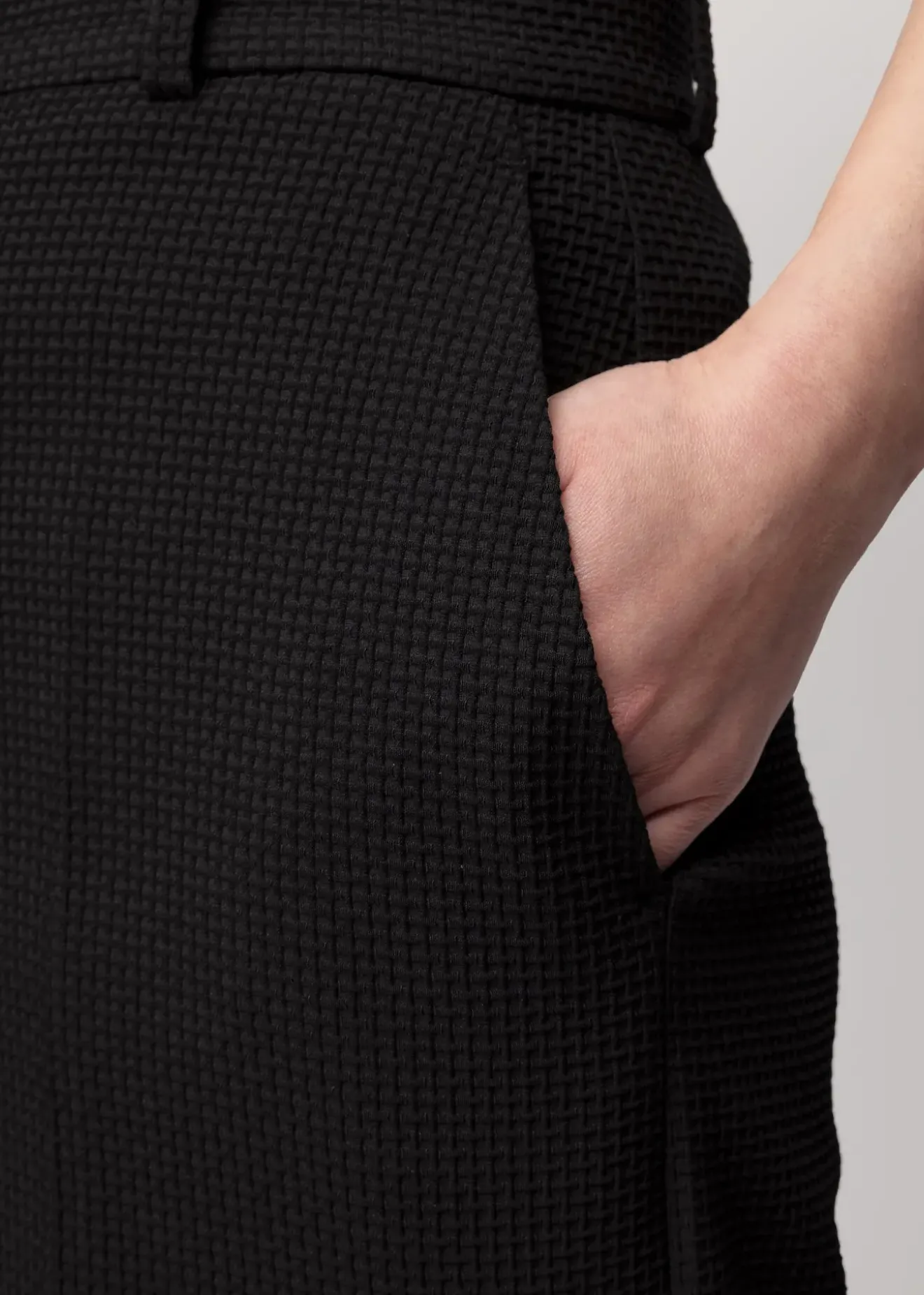 Vanilia Wafel Structuur Culotte Zwart Hot