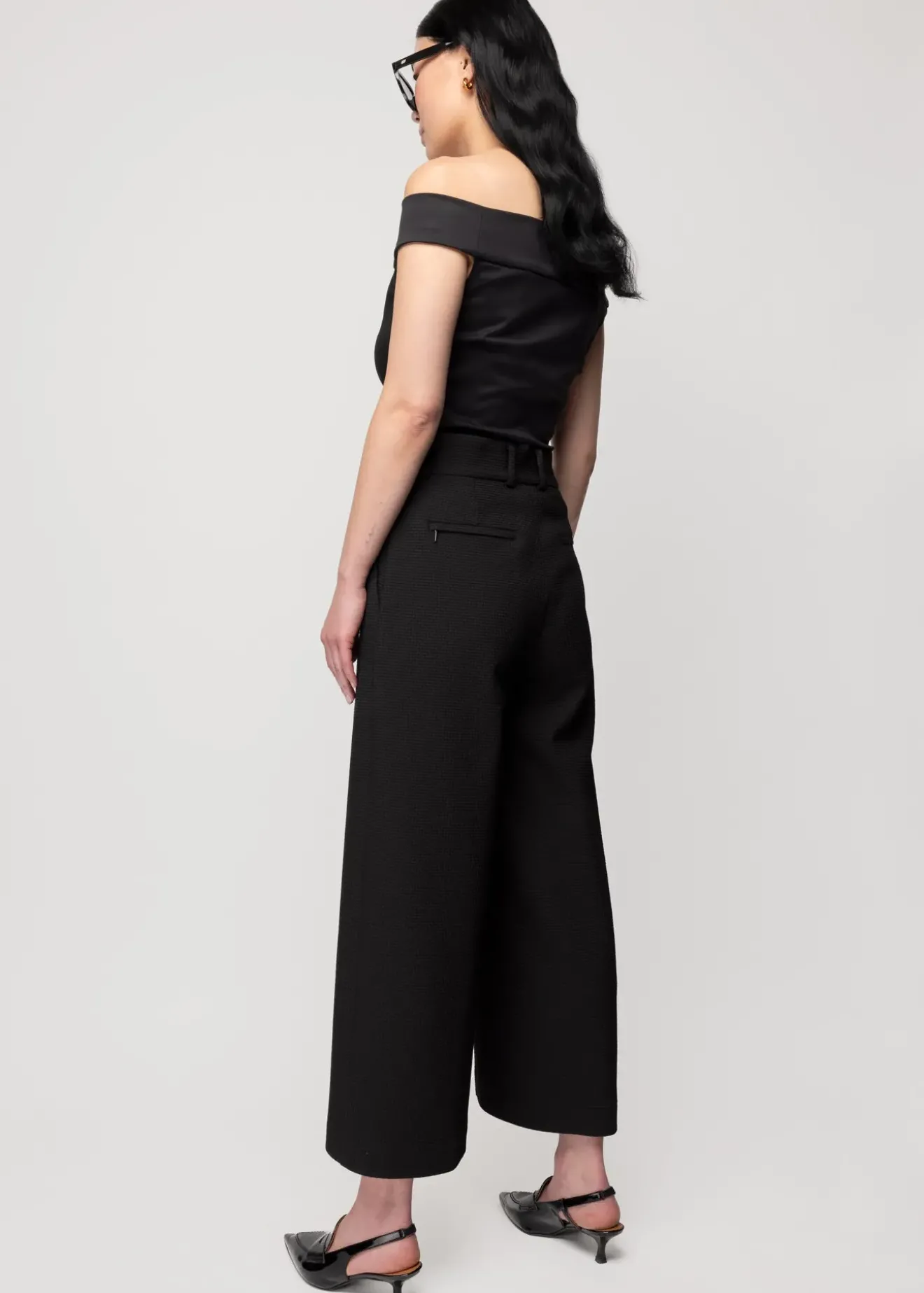 Vanilia Wafel Structuur Culotte Zwart Hot
