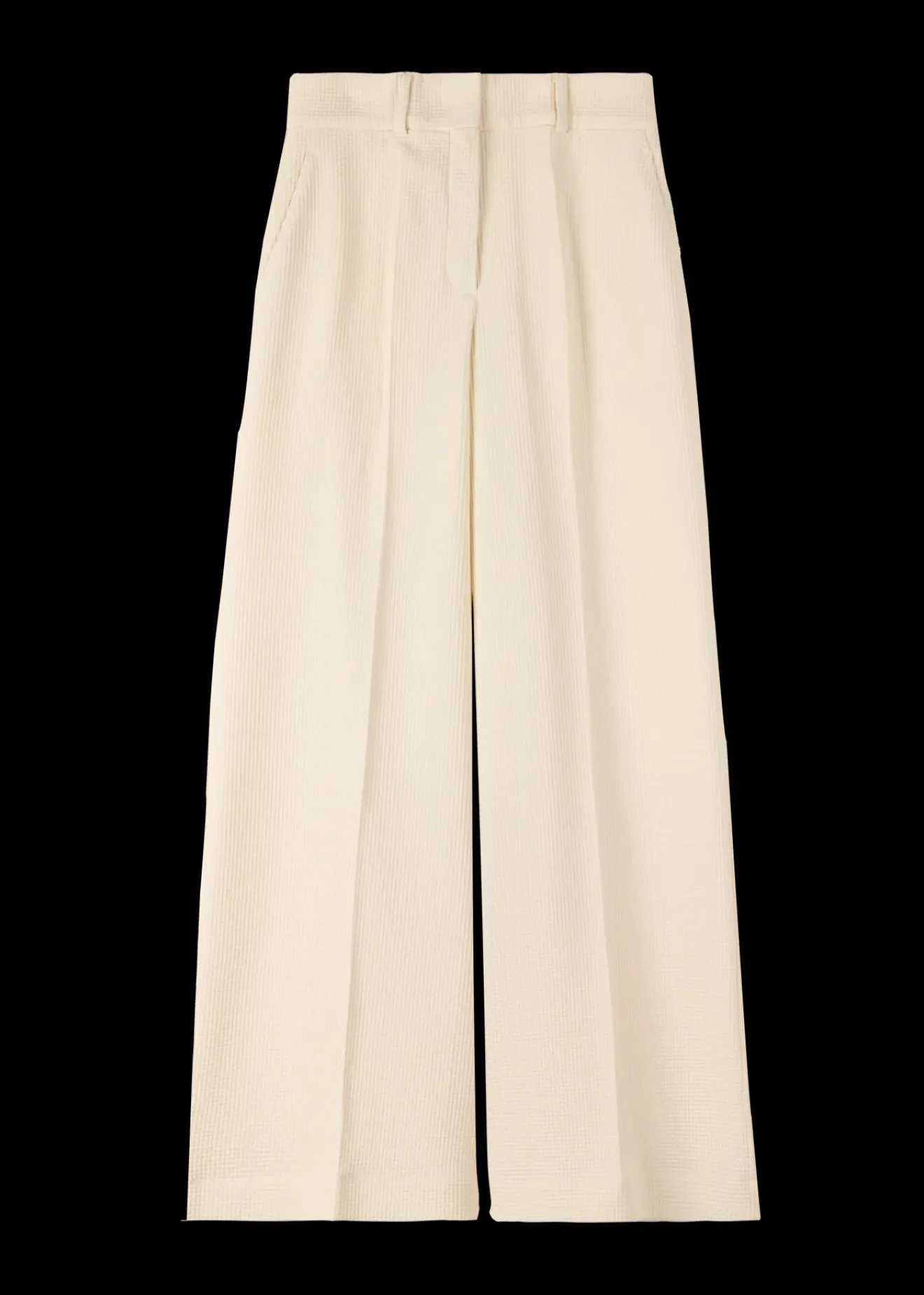 Vanilia Wafel Structuur Pantalon Crema Discount
