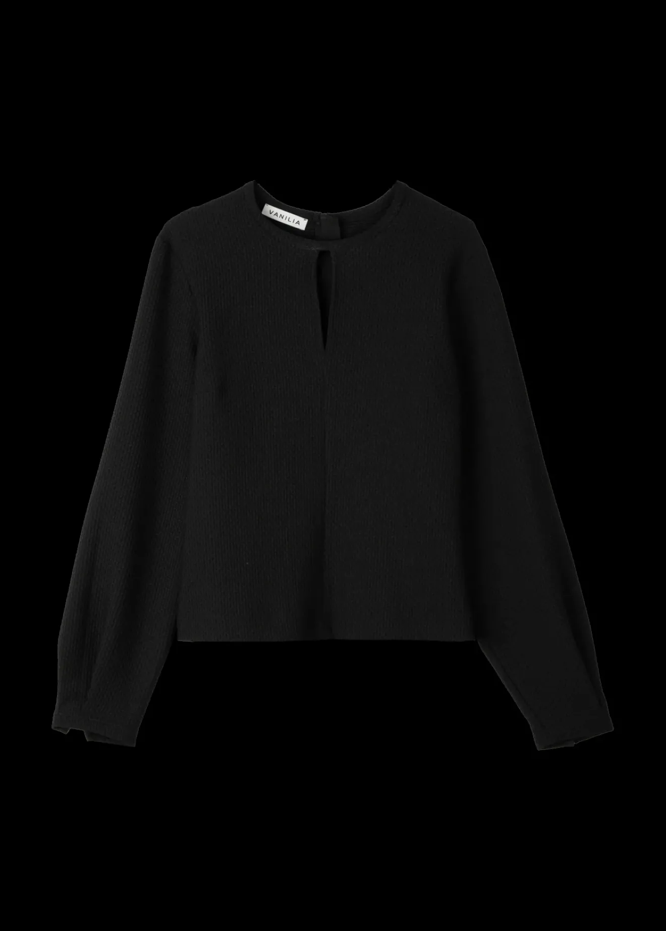 Vanilia Wafel Structuur Top Zwart Discount