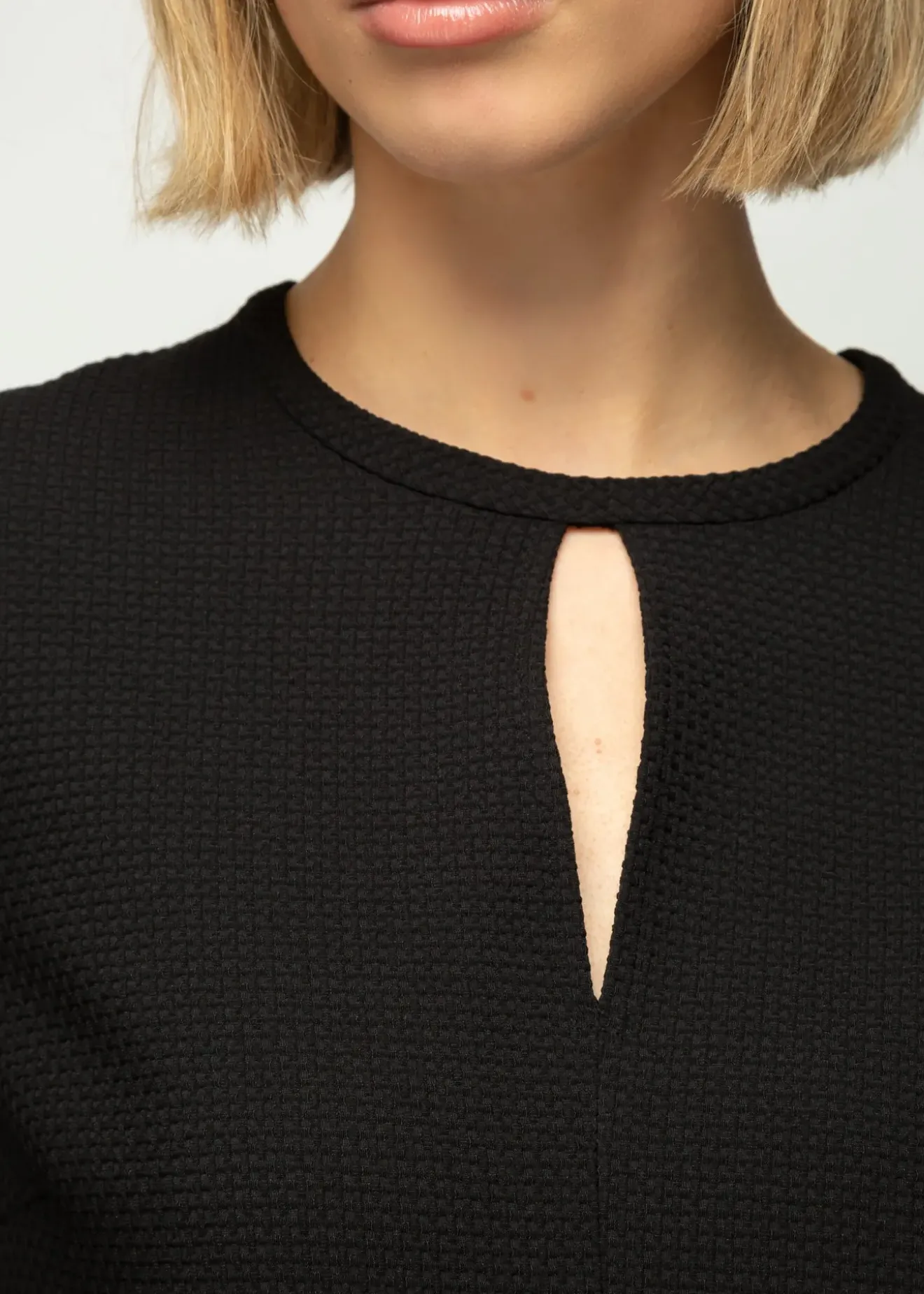 Vanilia Wafel Structuur Top Zwart Discount