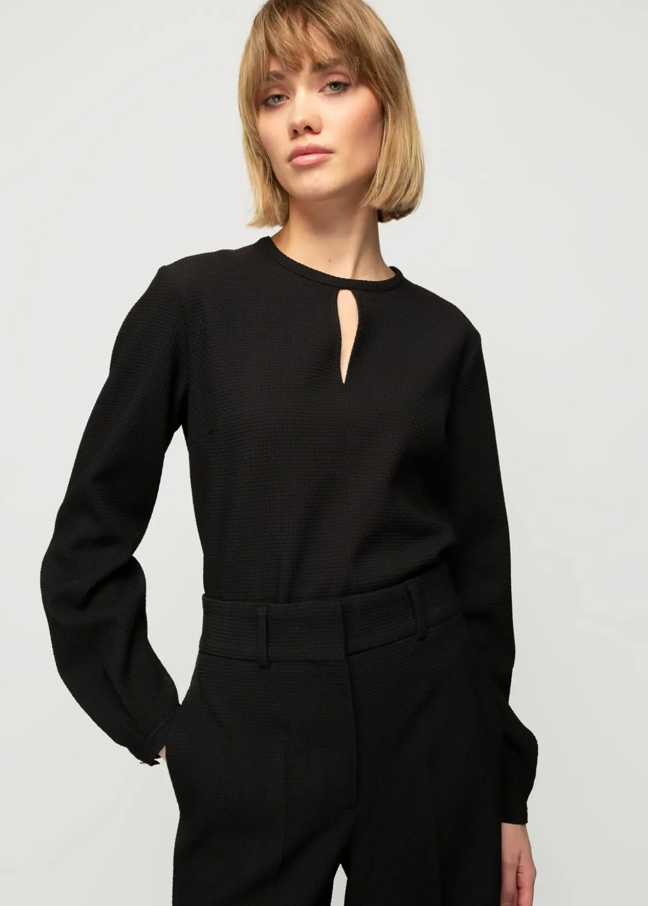 Vanilia Wafel Structuur Top Zwart Discount